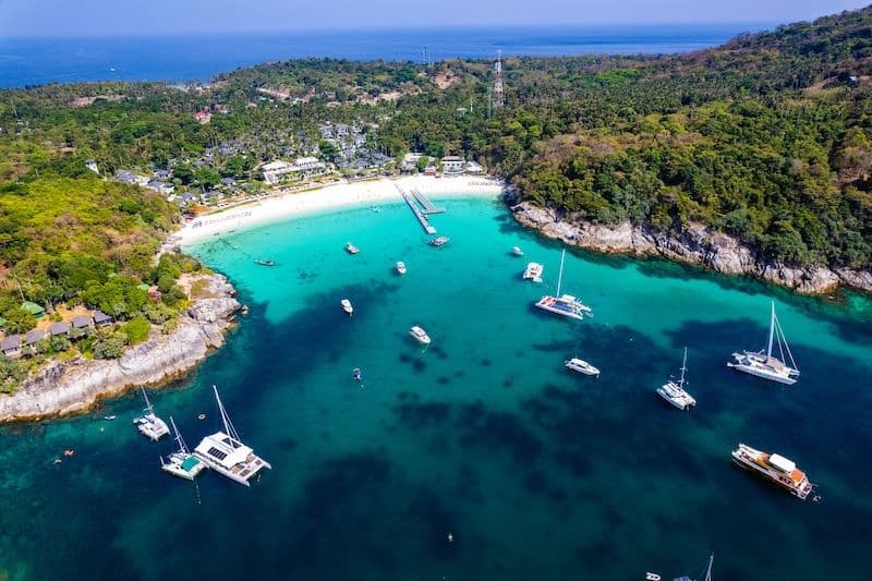 siam bay in koh racha yai aka raya island in phuket thailand