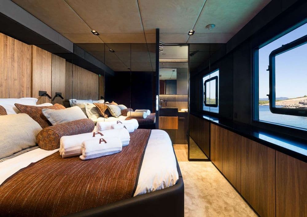 70 sunreef power amber one interior cabin bedroom croatia catamaran